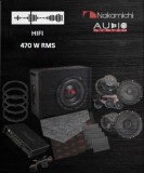 Pachet HiFi - difuzoare fata + spate MX EVO, cu amplificator DSP, subwoofer activ, insonorizant, inele si cablaje plug &amp; play CarStore Technology