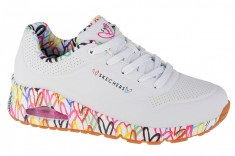 Pantofi pentru adidași Skechers Uno-Loving Love 155506-WHT alb foto