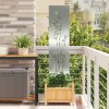 VidaXL Ecran de intimitate pentru grădină Floral Argintiu 32 x 140 cm 876229