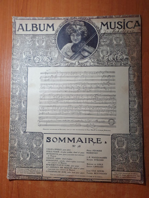 partitura muzicala pentru vioara din anul aproximativ 1890-1900 foto