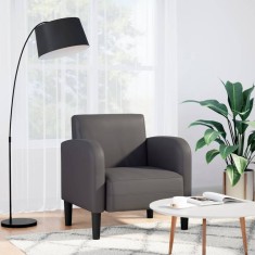 Gossi canapea scaun cu cotiere gri 54 cm piele artificiala