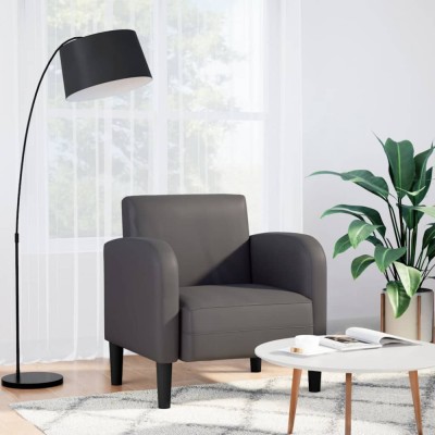 vidaXL Canapea scaun cu cotiere gri 54 cm piele artificială foto