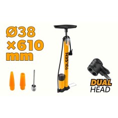 Pompa pentru biciclete cu manometru, 38x610mm