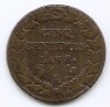 Franta 5 centimes 1799 A - L&#039;AN 8 - A, Prima Republica, Cupru, 10 gr, 28 mm, KM-640 (3), Europa, Cupru (arama)