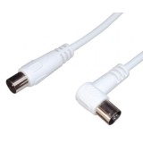 Cablu antena coaxial unghi 90 grade T-M alb 3m, ktmf03U