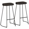 Gossi scaune de bar 2 buc negru 45x40x78 cm lemn masiv de mango