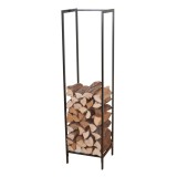 Suport pentru lemne de foc Taarbec 140 x 35 x 35 cm otel negru mat [en.casa] HausGarden Leisure, [en.casa]