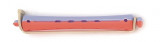 Set 12 bucati bigudiuri din plastic cu elastic pentru permanent Rosu &amp;Albastru 80 mm x grosime 9 mm