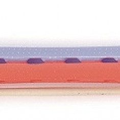 Set 12 bucati bigudiuri din plastic cu elastic pentru permanent Rosu &Albastru 80 mm x grosime 9 mm