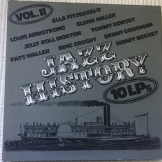 Jazz History 10 LP Vol II various box set 10 discuri vinyl muzica blues jazz VG+