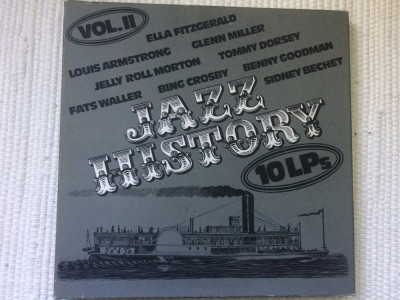 Jazz History 10 LP Vol II various box set 10 discuri vinyl muzica blues jazz VG+ foto