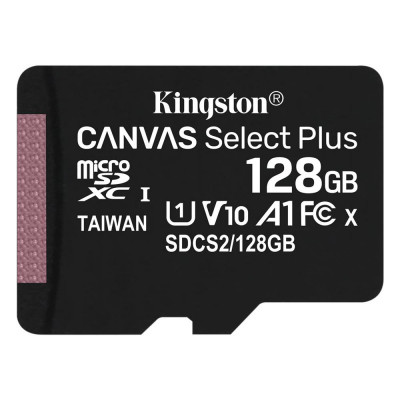 Card Memorie MicroSDXC Kingston Canvas Select Plus, 128Gb, Clasa 10 / UHS-1 U1, 100 MB/s SDCS2/128GBSP foto