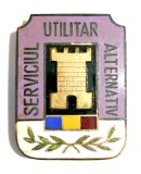 INSIGNA SERVICIUL UTILITAR ALTERNATIV DIMENSIUNI MARI 35/27 MM