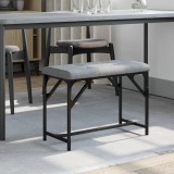 VidaXL Bancă de bucătărie, gri deschis, 62x32x45 cm, oțel și textil