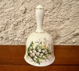 CLOPOTEL DIN PORTELAN ENGLEZESC- MAY- M.G. FINE BONE CHINA- NORWICH ENGLAND H10,8CM