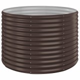 Cumpara ieftin Jardiniera gradina maro 100x100x68 cm otel galvanizat