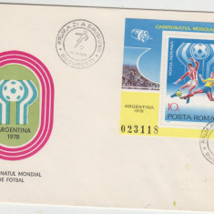 FDCR - Campionatul mondial de fotbal - Argentina - colita - LP955 - an 1978