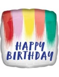 Balon folie metalizata HAPPY BIRTHDAY PAINT 45 cm
