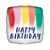 Balon folie metalizata HAPPY BIRTHDAY PAINT 45 cm