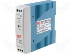 Sursa in comutatie AC-DC pe sina DIN 20W 24V 1A MDR-20-24 MeanWell foto