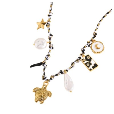 Colier placat cu aur Tortoise foto