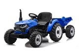 Cumpara ieftin Tractoras electric pentru copii, Kinderauto 1804, 90W, 12V 10Ah, cu remorca basculabila, albastru