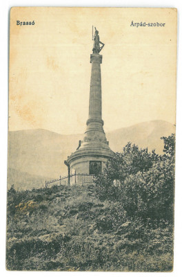 369 - BRASOV, Arpad statue, Romania - old postcard - unused foto