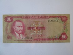 Jamaica 50 Cents 1960(1971) bancnota din imagini foto