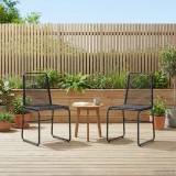 vidaXL Scaune de grădină 2 pcs Negru 48 x 55 x 89,5 cm Ratan 42025096