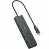 Hub USB-C Anker A8309G11, 4x USB-A 3.0, Negru