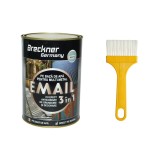 Breckner Vopsea Anticoroziva 3 in 1 Argintie 2kg pentru Metal Direct pe Rugina Interior Exterior