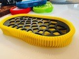 Sapuniera 3D Wave Galben Negru - Moderna, Printata Eco-Friendly, Design Baie Unic