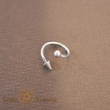 Piercing spirala cu bila mica si sageata mare din titan