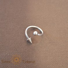 Piercing spirala cu bila mica si sageata mare din titan