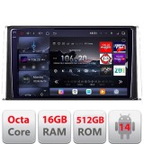 Navigatie Toyota Auris 2017- Edotec Kit-AURIS 8 core QLED 2K 16+512GB 360 Android Waze USB Navigatie Internet Youtube Radio