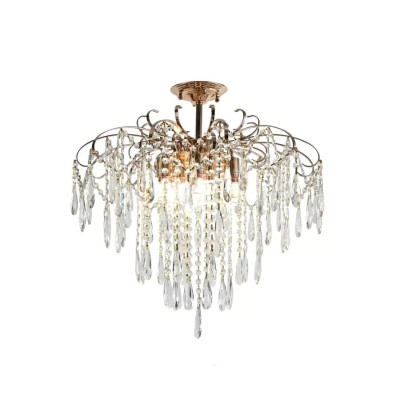 Candelabru Cristal EGO 9x E27, Diametru 60cm, Auriu Lucios foto