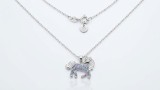 COLIER ARGINT 925 UNICORN CU CRISTALE - LANTISOR CU PANDANTIV CALUT MULTICOLOR COPII