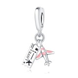 Cumpara ieftin Charm/talisman argint 925, JW1657, model avion, placat cu rodiu