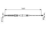 BOSCH 1 987 477 958 Cablu, frana de parcare