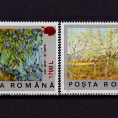 RO 2000 ,LP 1513 , " 100 ani m. Van Gogh supra./1990" , serie ,MNH