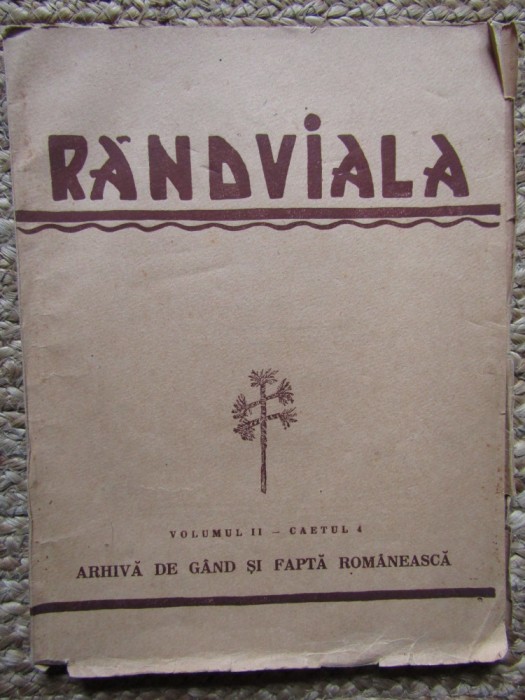1937 revista Randuiala Volumul II Caetul 4