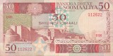 Bancnota Somalia 50 Shilingi 1988 - P34c VF ( vezi descriere )