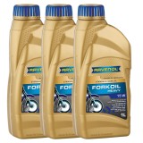 Pachet 3 litri ulei furca Ravenol Forkoil Heavy 15W
