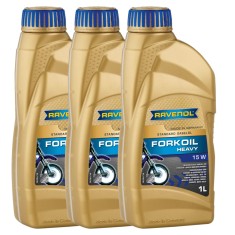 Pachet 3 litri ulei furca Ravenol Forkoil Heavy 15W foto