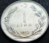 Moneda 1 LIRA - TURCIA, anul 1970 * cod 1413 A = litera S supratipar?, Europa