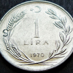 Moneda 1 LIRA - TURCIA, anul 1970 * cod 1413 A = litera S supratipar?