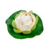 Nufar decorativ artificial, 10 cm, Alb, ATU-085331, Oem