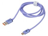 Cablu USB 2.0 A la C 1,2m violet textil 100W, Baseus