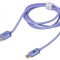 Cablu USB 2.0 A la C 1,2m violet textil 100W