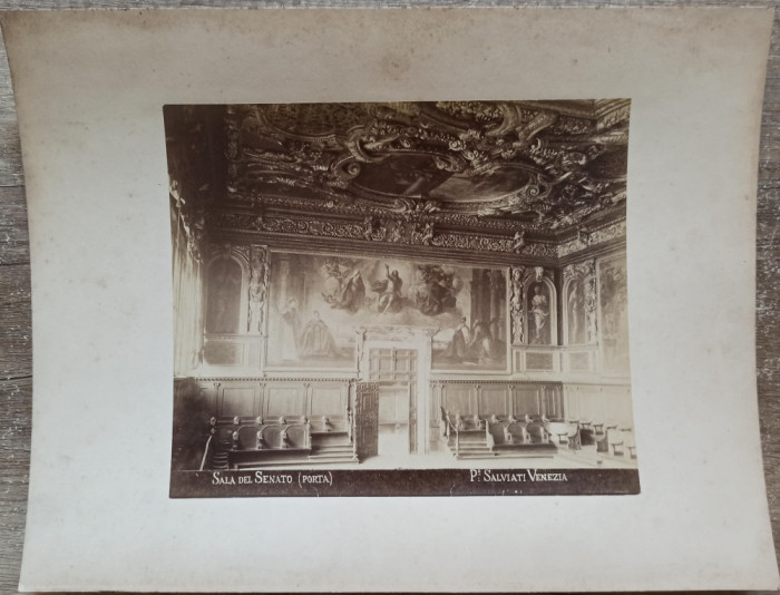 Sala del Senato, Palazzo Salviati Venezia// foto sec. XIX, Giorgio Sommer Napoli